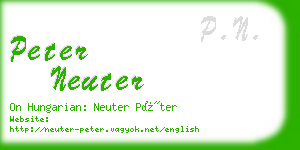 peter neuter business card